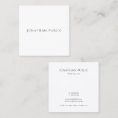 Individuell modernes elegantes einfaches Template  Quadratische Visitenkarte (Vorne/Hinten)