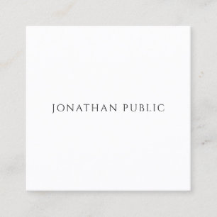 Individuell modernes elegantes einfaches Template Quadratische Visitenkarte