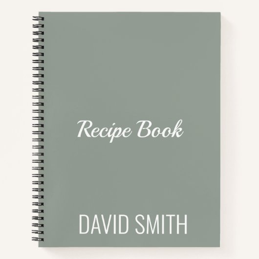 Individuell modernes Minimalistisches Rezept Notizblock (Vorderseite)