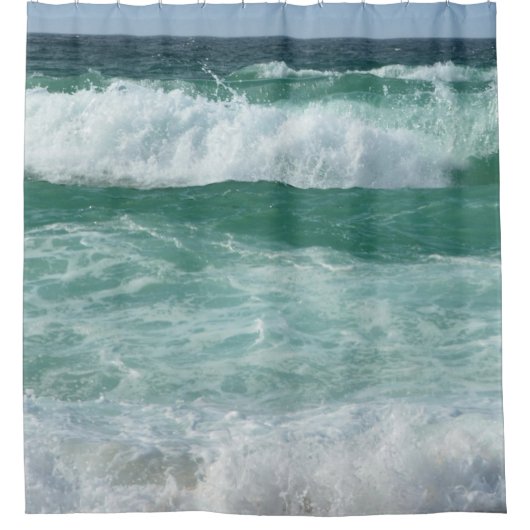 Individuell modische Elegante, moderne Waves Templ Duschvorhang (Vorderseite)