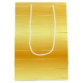 Individuell modisches Gold Look Elegante moderne V Mittlere Geschenktüte (Rückseite)