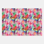 Individuell monogramm erste bunte moderne elegant geschenkpapier set (Vorderseite 2)