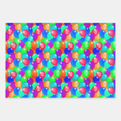 Individuell monogramm erste bunte moderne elegant geschenkpapier set (Vorderseite)