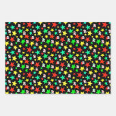 Individuell monogramm erste bunte moderne elegant geschenkpapier set (Vorderseite 3)