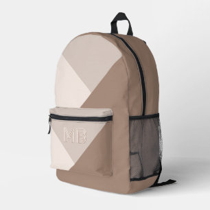 Individuell neutrale braune Elfenbein Beige Taupe Bedruckter Rucksack