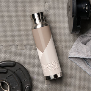 Individuell neutrale braune Elfenbein Beige Taupe Trinkflasche