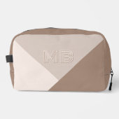 Individuell neutrale braune Elfenbein Beige Taupe Waschbeutel (Vorderseite)