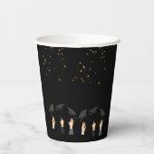 Individuell Niedlicher, moderner Classic Black & G Pappbecher (Rückseite)