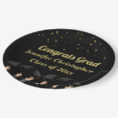 Individuell Niedlicher, moderner Classic Black & G Pappteller (Schrägansicht)