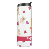 Individuell Niedlicher Valentinstag Labrador Retri Thermosbecher (Nach links gedreht)