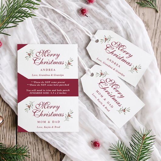 Individuell personalisierte Weihnachtsgeschenkanhä