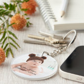 Individuell Personalisiertes Foto Geburtsbaby Keep Schlüsselanhänger (Vorderseite rechts)