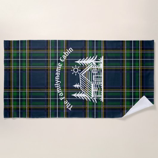 Individuell rustikale Familien Kabine Strandhandtu Strandtuch (Vorderseite)