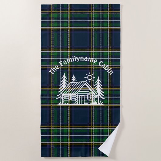 Individuell rustikale Familien Kabine Strandhandtu Strandtuch (Vorderseite)