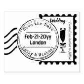 Individuell Save the Date POSTAGE-Hochzeits-Briefm Gummistempel (Prägung)