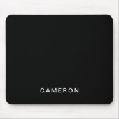 Individuell Schwarzes Monogramm | Elegantes Design Mousepad (Vorne)