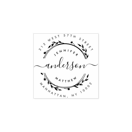 Individuell stilvolle Verheiratete Couple-Rücksend Gummistempel (Prägung)