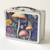 Individuell verzauberte Wald-Pilze Metall Brotdose (Vorderseite)