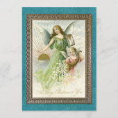 Individuell Vintage antike Frohe Festtage Feiertagskarte (Vorderseite)