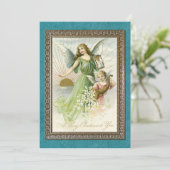 Individuell Vintage antike Frohe Festtage Feiertagskarte (Stehend Vorderseite)