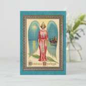 Individuell Vintage antike Frohe Festtage Feiertagskarte (Stehend Vorderseite)