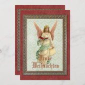 Individuell Vintage antike Frohe Festtage Feiertagskarte (Vorne/Hinten)