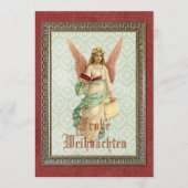 Individuell Vintage antike Frohe Festtage Feiertagskarte (Vorderseite)