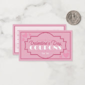 Individuell Vintage Valentinstag Coupons romantisc Mitteilungskarte (Vorderseite/Rückseite Beispiel)