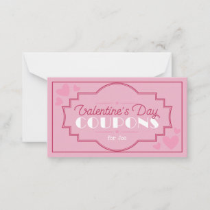 Individuell Vintage Valentinstag Coupons romantisc Mitteilungskarte