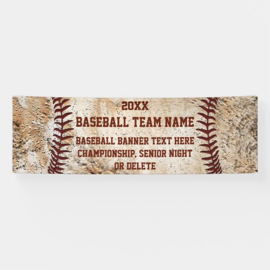 Individuell Vintager Look BASEBALL BANNER mit Ihre (Horizontal)