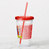 Individuell Vintages Comic Buch Pop Art BAM! Acryltrinkbecher (Rückseite)