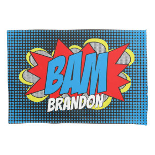 Individuell Vintages Comic Buch Pop Art BAM! Kissenbezug