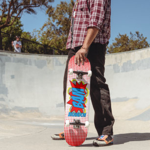Individuell Vintages Comic Buch Pop Art BAM! Skateboard