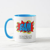 Individuell Vintages Comic Buch Pop Art BAM! Tasse (Links)