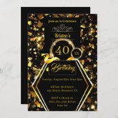Individuelle 40. Geburtstagseinladung Einladung (Vorne/Hinten)