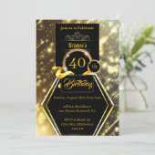 Individuelle 40. Geburtstagseinladung Einladung (Stehend Vorderseite)