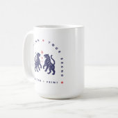 Individuelle 450ml-Kaffeetasse | Ihre Design-Uploa Kaffeetasse (Vorderseite Links)