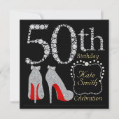 Individuelle 50. Geburtstagsparty Einladung (Vorderseite)