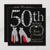 Individuelle 50. Geburtstagsparty Einladung (Vorne/Hinten)