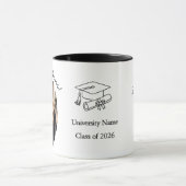 Individuelle Abschluss-Fotomugge Gratulation Tasse (Zentrum)