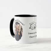 Individuelle Abschluss-Fotomugge Gratulation Tasse (Vorderseite Links)
