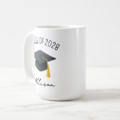 Individuelle Abschluss-Tasse als Geschenk für Sie Kaffeetasse (Vorderseite Links)
