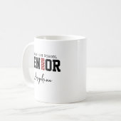 Individuelle Abschluss-Tasse für die oder den Schu Kaffeetasse (Vorderseite Links)