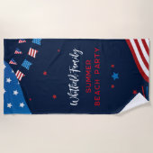 Individuelle Abstimmung des tropischen Urlaubs für Strandtuch (Vorderseite)