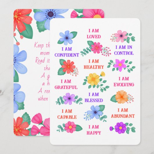 Individuelle Affirmation Inspiration Motivation (Vorne/Hinten)