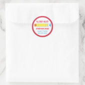 Individuelle Allergie-Warnhinweise Epinephrine Ins Runder Aufkleber (Tasche)