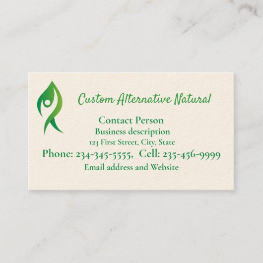 Individuelle alternative natürliche Schmerztherapi Visitenkarte (Vorderseite)