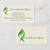 Individuelle alternative natürliche Schmerztherapi Visitenkarte (Vorne/Hinten)