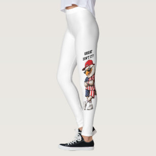 Individuelle American Eagle lustige patriotische L Leggings