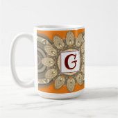 Individuelle anfängliche große Kaffee-Tasse Mandal Kaffeetasse (Links)